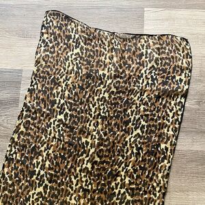 VTG 1960s Leopard Print Silk Chiffon Scarf Rectangle